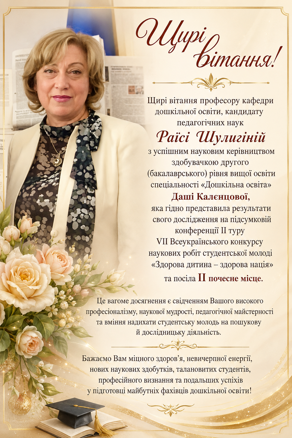 Привітання для Раїси Шулигіної В2